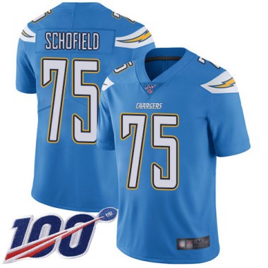 Los Angeles Chargers NFL Football Michael Schofield Electric Blue Jersey Men Limited #75 Alternate 100th Season Vapor Untouchable